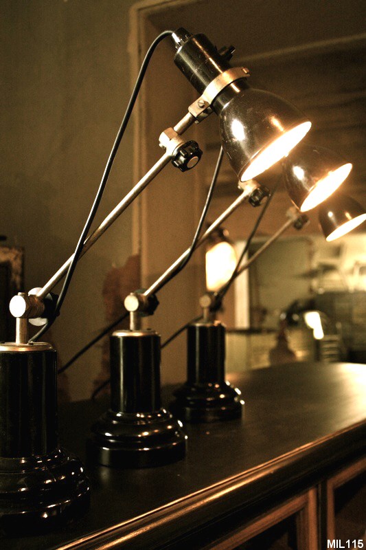 Lampes industrielles Bakélite